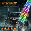 imageNilight LED Fat Whip Light 2PCS 1FT RGB Lighted Antenna Whips with Remote ampamp App Control DIY Chasing Patterns Brake Reverse Turn Lights for ATV UTV Polaris RZR Canam Dune Buggy Pickup Trucks Jeep2FT2PCS