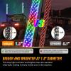 imageNilight LED Fat Whip Light 2PCS 1FT RGB Lighted Antenna Whips with Remote ampamp App Control DIY Chasing Patterns Brake Reverse Turn Lights for ATV UTV Polaris RZR Canam Dune Buggy Pickup Trucks Jeep3FT2PCS