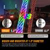 imageNilight LED Fat Whip Light 2PCS 1FT RGB Lighted Antenna Whips with Remote ampamp App Control DIY Chasing Patterns Brake Reverse Turn Lights for ATV UTV Polaris RZR Canam Dune Buggy Pickup Trucks Jeep2FT2PCS