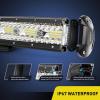 imageNilight LED Light Bar 20Inch 420W Yellow Flood Spot Combo Triple Row Driving Lamp Roof Bumper Off Road LED Work Lights Pods for Van Camper Wagon Car Pickup Golf Cart ATV UTV SUV Truck Boat 4x4White