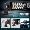 imageNilight LED Light Bar 22 Inch 37LED Dual Row Spot Flood Combo Night Vision Off Road Driving Lights ScrewLess w16AWG Rocker Switch Wiring Harness Kit for Truck ATV UTV14Inch 21Led Light Wiring Kit