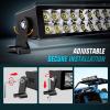 imageNilight LED Light Bar 22 Inch 37LED Dual Row Spot Flood Combo Night Vision Off Road Driving Lights ScrewLess w16AWG Rocker Switch Wiring Harness Kit for Truck ATV UTV22Inch 37Led Light Wiring Kit