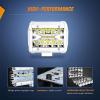 imageNilight LED Light Bar 2PC 4Inch 60W Flood Spot Combo Triple Row Driving Lamp Roof Bumper Off Road Work Lights for Van Camper Wagon Car Pickup Golf Cart ATV UTV SUV Truck Boat 4x42Pcs White Shell with White Light