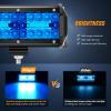 imageNilight LED Light Bar 2PC 65Inch 120W Flood Spot Combo Triple Row Driving Lamp Roof Bumper Off Road Work Lights for Van Camper Wagon Car Pickup Golf Cart ATV UTV SUV Truck Boat 4x42Pcs Led Pods Blue