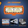 imageNilight LED Light Bar 2PC 65Inch 120W Flood Spot Combo Triple Row Driving Lamp Roof Bumper Off Road Work Lights for Van Camper Wagon Car Pickup Golf Cart ATV UTV SUV Truck Boat 4x42Pcs Amber Shell with White Light