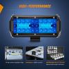 imageNilight LED Light Bar 2PC 65Inch 120W Flood Spot Combo Triple Row Driving Lamp Roof Bumper Off Road Work Lights for Van Camper Wagon Car Pickup Golf Cart ATV UTV SUV Truck Boat 4x42Pcs Led Pods Blue