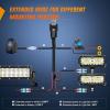 imageNilight LED Light Bar 33Inch Triple Row Spot Flood Combo Lights Red Shell with Wiring Harness Kit for Fog Driving Work Lighting on OffRoad Truck SUV ATV UTV180W Light 2Pcs 18W LED Pods Wiring Harness
