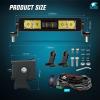 imageNilight LED Light Bar 8 Inch 5LED 2 PCS Single Row Spot LED Fog Screwless night vision Off Road Driving Lights w18AWG Rocker Switch Wiring Harness Kit for Truck ATV UTV2Pcs 8Inch 5Led Light Wiring Kit