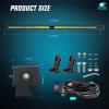imageNilight LED Light Bar 8 Inch 5LED 2 PCS Single Row Spot LED Fog Screwless night vision Off Road Driving Lights w18AWG Rocker Switch Wiring Harness Kit for Truck ATV UTV42Inch 29Led Light Wiring Kit