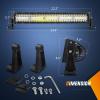 imageNilight LED Light Bar 95 Inch Triple Row Spot Flood Combo 64LEDs Lights Fog Driving Work Backup Bumper Lighting for OffRoad Truck SUV ATV UTV22Inch Lights