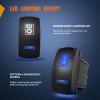 imageNilight LED Light Bar Rocker Switch Stereo Rocker Switch 5 Pin Laser OnOff Switch 20A12V 10A24V Switch Jumper Wires Set90006B  BlueBlue