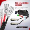 imageNilight LED Light Bar Wiring Harness Kit 12AWG Heavy Duty 12V 5Pin Rocker Switch Laser On Off Waterproof Switch Power Relay Blade Fuse2 Lead 10038W12AWG2 Leads w Nylon Wire Loom