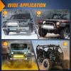 imageNilight LED Light Bar with YellowBlack Covers 2 PCS 36 W 65 Inch Flood Off Road Lights Super Bright Driving Fog Boat Lighting Pods for Trucks Pickup Golf Cart SUV ATV UTV 4x4 Van Camper20 inch light  cover