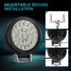 imageNilight LED Light Pods 2 PCS 4 Inch 19LED Super Slim Flood Beam Round Driving Offroad Work Side Ditch Lights Builtin EMC for Tractor Truck Motorbike Boat ATV43Inch 25Led Light Pods 2Pcs