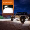 imageNilight LED Rock Light 4PCS Underglow Wheel Well Pods Waterproof Exterior Underbody Roof Rack Side Lamps for Car Truck Pickups ATV UTV SUV Motorcycle Boat White ColorWhite