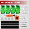 imageNilight LED Safety Light 4PCS Green Marine Navigation Bike Tail Lights Three Modes Waterproof Reflective Gear Clip On Flash Strobe Indicator Lamp for Night Boating Fishing Cycling JoggingGreen