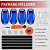 imageNilight LED Safety Light 4PCS Green Marine Navigation Bike Tail Lights Three Modes Waterproof Reflective Gear Clip On Flash Strobe Indicator Lamp for Night Boating Fishing Cycling Jogging3LED Safety LightBlue