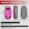 imageNilight LED Safety Light 4PCS Green Marine Navigation Bike Tail Lights Three Modes Waterproof Reflective Gear Clip On Flash Strobe Indicator Lamp for Night Boating Fishing Cycling Jogging3LED Safety LightPink
