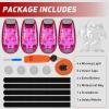 imageNilight LED Safety Light 4PCS Green Marine Navigation Bike Tail Lights Three Modes Waterproof Reflective Gear Clip On Flash Strobe Indicator Lamp for Night Boating Fishing Cycling Jogging3LED Safety LightPink