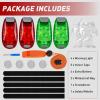 imageNilight LED Safety Light 4PCS Green Marine Navigation Bike Tail Lights Three Modes Waterproof Reflective Gear Clip On Flash Strobe Indicator Lamp for Night Boating Fishing Cycling Jogging3LED Safety LightRed Green