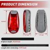 imageNilight LED Safety Light 4PCS Green Marine Navigation Bike Tail Lights Three Modes Waterproof Reflective Gear Clip On Flash Strobe Indicator Lamp for Night Boating Fishing Cycling Jogging3LED Safety LightRed