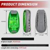 imageNilight LED Safety Light 4PCS Green Marine Navigation Bike Tail Lights Three Modes Waterproof Reflective Gear Clip On Flash Strobe Indicator Lamp for Night Boating Fishing Cycling JoggingGreen