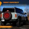 imageNilight LED Third Brake Lights High Mount Stop Tail Light with Smoked Lens for 20072018 Wrangler JKFord Bronco 20212025 Tire Brake Light