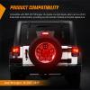 imageNilight LED Third Brake Lights High Mount Stop Tail Light with Smoked Lens for 20072018 Wrangler JKJK 20072017 Tire Brake Light Double Row