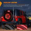 imageNilight LED Third Brake Lights High Mount Stop Tail Light with Smoked Lens for 20072018 Wrangler JKJK 20072017 Tire Brake Light Double Row