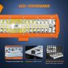 imageNilight Led Light Bar 12Inch 300W Triple Row Flood Spot Combo 30000LM Bar Driving Boat Lighting Led Off Road Lights for Trucks2 Years WarrantyAmber Shell with White Light