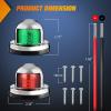 imageNilight Marine Boat Navigation Light 4PCS Red Green Port Starboard White Stern Lights Four Mode Waterproof Rechargeable Warning Safety Lamp for Skeeter Yacht Pontoon Trailer Truck Bike Backpack Helmet8LED Navigation Light2Pcs