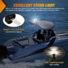 imageNilight Marine Boat Navigation Light 4PCS Red Green Port Starboard White Stern Lights Four Mode Waterproof Rechargeable Warning Safety Lamp for Skeeter Yacht Pontoon Trailer Truck Bike Backpack Helmet9Inch Boat Stern Light