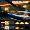 imageNilight Motorcycle Amber LED Pods 2 PCS 3 Inch 1070LM Flood Offroad Fog Driving Auxiliary Light w18AWG DT Wiring Harness Kit for ATV Truck Boat Tractor ForkliftAmber Led Pods Wiring harness