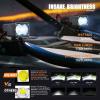 imageNilight Motorcycle Amber LED Pods 2 PCS 3 Inch 1070LM Flood Offroad Fog Driving Auxiliary Light w18AWG DT Wiring Harness Kit for ATV Truck Boat Tractor ForkliftWhite Led Pods Wiring harness