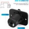 imageNilight Quick USB Outlet Socket 12V 24V Dual USBs Connector 5V 48A Car Outlets with Waterproof Cover Rotating Cap LED Light for Cars Trucks Motorcycle RVs Campers2Pcs Cigarette Lighter Socket