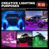 imageNilight RGB LED Rock Lights Kit 8 pods Underglow Neon Multicolor with Bluetooth App Control Music Mode IP68 Exterior Wheel Well Party Lamp for ATV UTV Golf Cart Truck Boat RVRGB 18LED