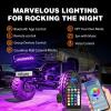 imageNilight RGB LED Rock Lights Kit 8 pods Underglow Neon Multicolor with Bluetooth App Control Music Mode IP68 Exterior Wheel Well Party Lamp for ATV UTV Golf Cart Truck Boat RVRGB 18LED