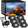 imageNilight RGB LED Rock Lights Kit 8 pods Underglow Neon Multicolor with Bluetooth App Control Music Mode IP68 Exterior Wheel Well Party Lamp for ATV UTV Golf Cart Truck Boat RVRGB Red  Green  Blue
