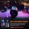 imageNilight RGB LED Rock Lights Kit 8 pods Underglow Neon Multicolor with Bluetooth App Control Music Mode IP68 Exterior Wheel Well Party Lamp for ATV UTV Golf Cart Truck Boat RVRGB Red  Green  Blue