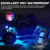 imageNilight RGB LED Rock Lights Kit 8 pods Underglow Neon Multicolor with Bluetooth App Control Music Mode IP68 Exterior Wheel Well Party Lamp for ATV UTV Golf Cart Truck Boat RVRGB 18LED