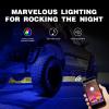 imageNilight RGB LED Rock Lights Kit 8 pods Underglow Neon Multicolor with Bluetooth App Control Music Mode IP68 Exterior Wheel Well Party Lamp for ATV UTV Golf Cart Truck Boat RVRGB Red  Green  Blue