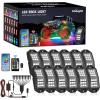 imageNilight RGB LED Rock Lights Kit 8 pods Underglow Neon Multicolor with Bluetooth App Control Music Mode IP68 Exterior Wheel Well Party Lamp for ATV UTV Golf Cart Truck Boat RVRGB 18LED