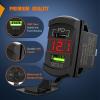 imageNilight Rocker Switch Style USB Outlet LED Voltmeter Quick Connector 12V PD Type C and USB QC 30 Cars Replacement with Inline Fuse for Switches Panel on Boats RV Truck CarType C  USB Voltmeter Red