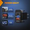 imageNilight Rocker Switch Style USB Outlet Socket LED Voltmeter 12V PD Type C and QC 30 Outlets Car Using 154quot x 083quot Replacement with Inline Fuse for Tacoma Tundra 4Runner FJ Cruiser Hilux FortunerUSB PD Type C
