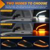 imageNilight Side Mirror Marker Light Switchback Amber Turn Signals White Day Running Lights Smoked Lens Plug and Play Compatible With 20092014 Ford F150 20102014 RaptorDodge Ram 20092022