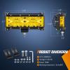 imageNilight Side Shooter LED Light Bar 2PCS 7 Inch Triple Row Spot Flood Combo Yellow Beam Pods with 5Pin Rocker Switch Wiring Harness Kit for Off Road Lighting on Truck SUV ATV UTVYellow Side Shooter Pods  Wiring