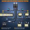 imageNilight Side Shooter LED Light Bar Set 20 Inch Triple Row Spot Flood Combo Lights 2PCS 43quot Pods with 5Pin Rocker Switch Wiring Harness Kit for Truck SUV ATV UTV20Inc Lights4Pcs 4Inch LightsWiring Harness