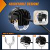 imageNilight Side Shooter LED Pods 2PCS 65 Inch 60W Flood Spot Beam Combo Light Bar LED Fog Driving Lighting Work Lamp for Truck ATV UTV Boat2Pcs 27Inch Lights WhiteAmber