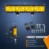 imageNilight Side Shooter Light Bar 12Inch Triple Row Spot Flood Combo Work Off Road Lighting on Truck SUV ATV UTV12 Inch Yellow Side Shooter Light  Wiring harness