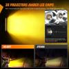 imageNilight Slim LED Light Bar 2PCS 11 Inch 26LED Single Row Spot Flood Combo Fog Driving Work Lighting Roof Bumper Lamp Offroad for 4x4 Trucks SUV ATV UTV11 Inch Amber Light